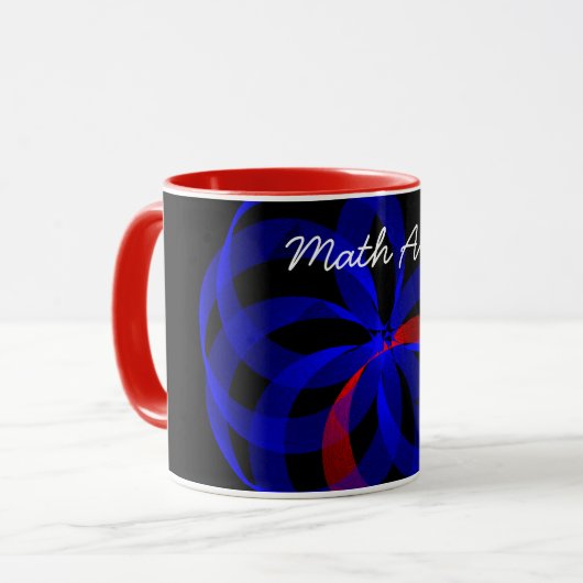 Red Revolving Accent Geometric Math Art Coffee Mug マグカップ (正面左)