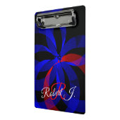 Red Revolving Accent Geometric Mini Clipboard ミニクリップボード (アングル2)