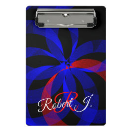 Red Revolving Accent Geometric Mini Clipboard ミニクリップボード