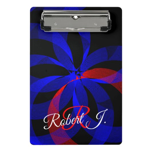 Red Revolving Accent Geometric Mini Clipboard ミニクリップボード (正面)