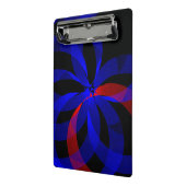 Red Revolving Accent Geometric Mini Clipboard ミニクリップボード (アングル2)