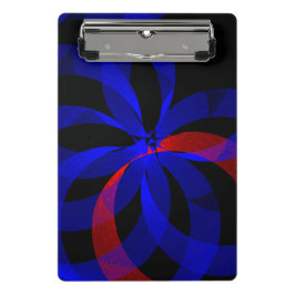 Red Revolving Accent Geometric Mini Clipboard ミニクリップボード