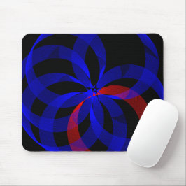 Red Revolving Accent Geometric Mouse Pad マウスパッド