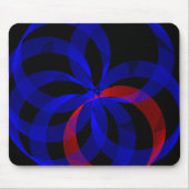 Red Revolving Accent Geometric Mouse Pad マウスパッド (正面)
