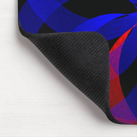Red Revolving Accent Geometric Mouse Pad マウスパッド (コーナー)