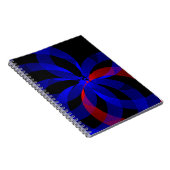 Red Revolving Accent Geometric Spiral Notebook ノートブック (右側)