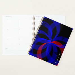 Red Revolving Accent Geometric Spiral Planner プランナー手帳