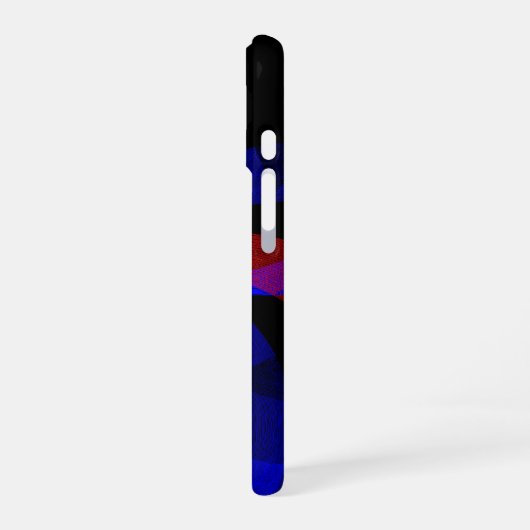 Red Revolving Geometric Accent iPhone 16 Case iPhone 16ケース (左側面)