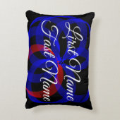 Red Revolving Geometric Accent Parody Pillow アクセントクッション (裏面(縦))