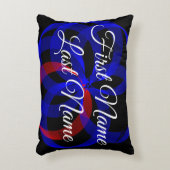 Red Revolving Geometric Accent Parody Pillow アクセントクッション (正面(垂直))