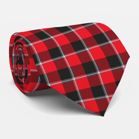 Red Ribbon and Heavy Metal Plaid Neck Tie ネクタイ (ロール)