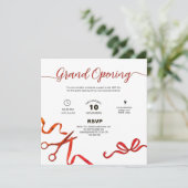 Red ribbon cuttiing Grand opening Invitation 招待状 (スタンド正面)