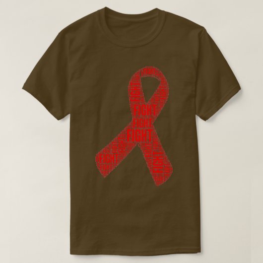 Red Ribbon Fight HIV AIDS Awareness Premium  Tシャツ (デザイン正面)