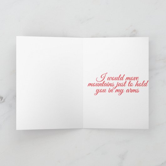 Red Ribbon Header on Valentine's Card カード (内部)