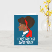Red Ribbon Month _ National Heart Disease Awarenes カード (黄色い花)