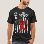 Red Ribbon Myself Me Heart Disease Awareness Ameri Tシャツ (正面)