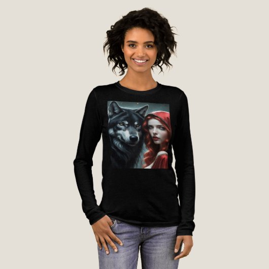Red riding hood an his wolf トライブレンドTシャツ (正面全体)