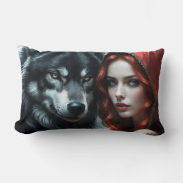 Red riding hood an his wolf  ランバークッション