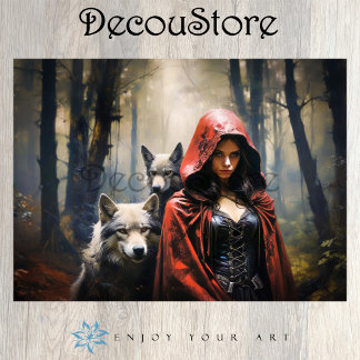 Red Riding Hood and the Silent Wolves Decoupage 薄葉紙