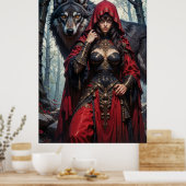 Red Riding Huntress with Wolves Poster ポスター (キッチン)