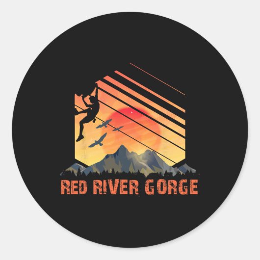 Red River Gorge - Climbing Rock Climbing Red River ラウンドシール (正面)