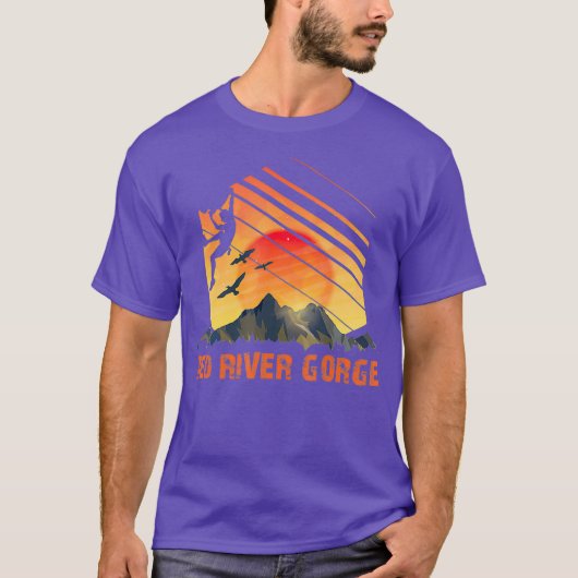 Red River Gorge Climbing Rock Climbing Red Tシャツ (正面)