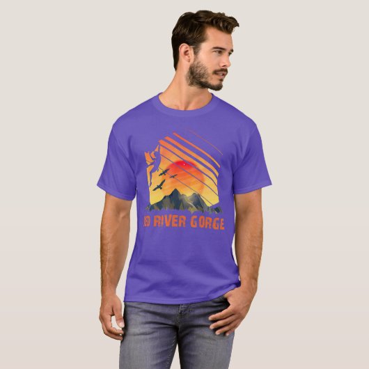 Red River Gorge Climbing Rock Climbing Red Tシャツ (正面フル)