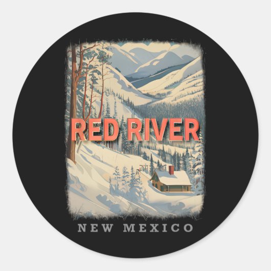 Red River New Mexico Nm Skiing Extravaganza Sd778  ラウンドシール (正面)