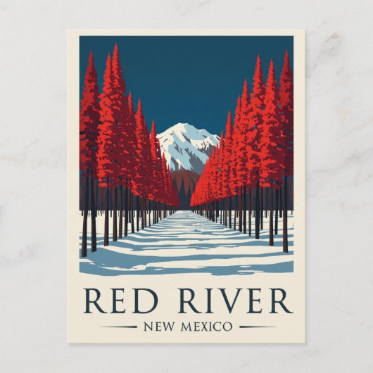 Red River New Mexico Vintage Travel ポストカード (正面)