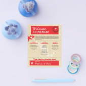 Red Riviera Maya Mexicoの結婚ウェルカムレター チラシ (シングル)