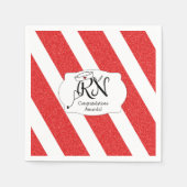 RED RN卒業パーティーのデコール、ナースナプキン スタンダードカクテルナプキン (正面)