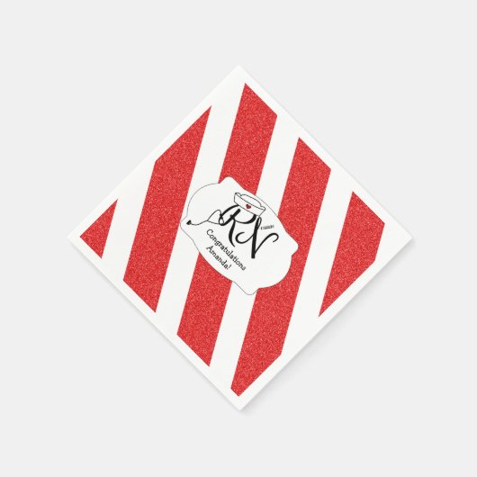 RED RN卒業パーティーのデコール、ナースナプキン スタンダードカクテルナプキン (角)