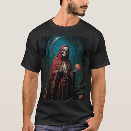 Red Robe Santa Muerte Tシャツ (正面)