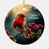 Red Robin Christmas Holiday Ornament セラミックオーナメント (裏面)