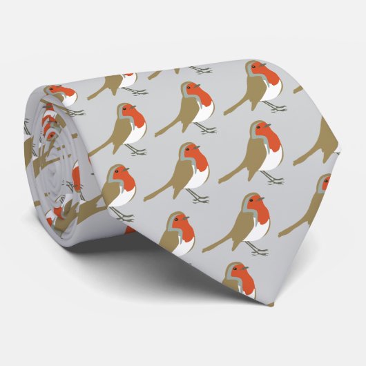 Red Robin Christmas Neck Tie ネクタイ (ロール)