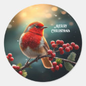 Red Robin Holiday Sticker ラウンドシール (正面)