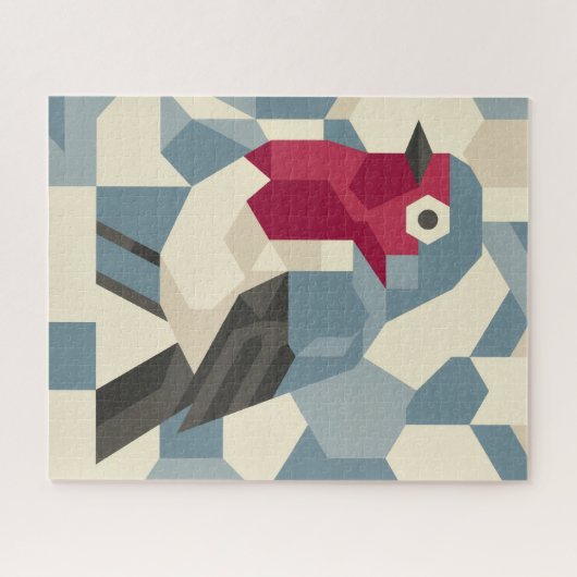 Red Robin in Vector Block Jigsaw Puzzle ジグソーパズル (横)