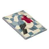Red Robin in Vector Block Spiral Notebook ノートブック (右側)