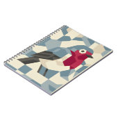 Red Robin in Vector Block Spiral Notebook ノートブック (左側)