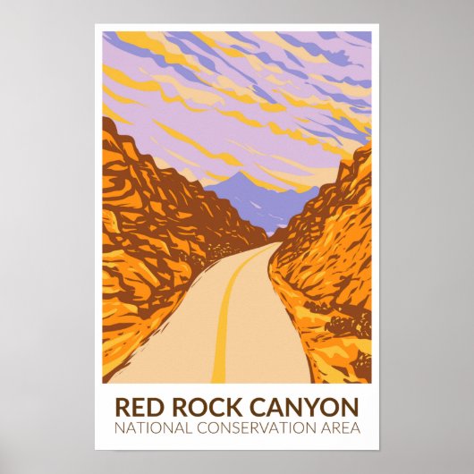 Red Rock Canyon National Conservation Area Road ポスター (正面)