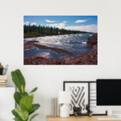 Red Rock Shoreline – Lake Superior, U.P. ポスター (ホームオフィス)