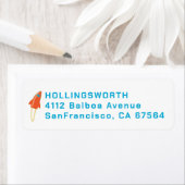 Red Rocket Return Address ラベル (インサイチュ)