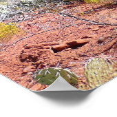 Red RocksとCacti II (アリゾナ州セドナ) ポスター (角)