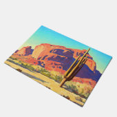Red Rocks and Actus by Maynard Dixon ドアマット (アングル)