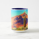 Red Rocks and Actus by Maynard Dixon マグカップ (中央)