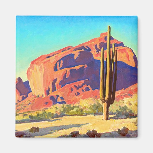 Red Rocks and Actus by Maynard Dixon マグネット (正面)