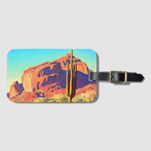 Red Rocks and Actus by Maynard Dixon ラゲッジタグ (正面横)