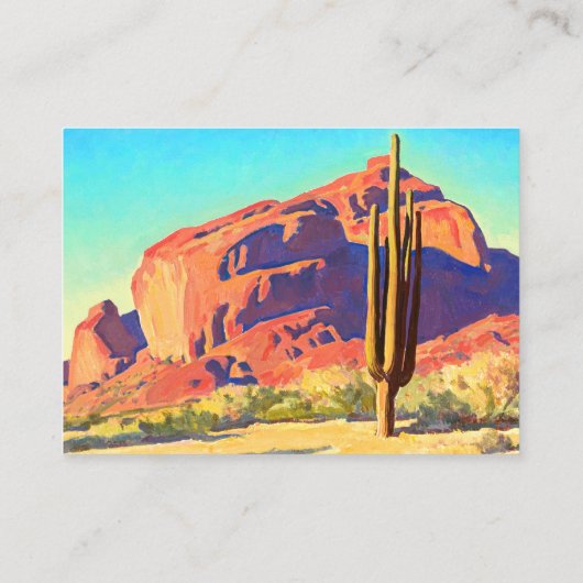 Red Rocks and Actus by Maynard Dixon 名刺 (裏面)
