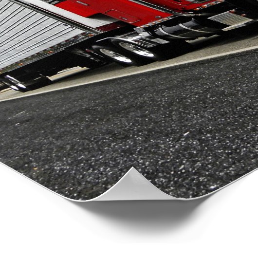 Red & Rollin' Peterbiltポスター ポスター (角)