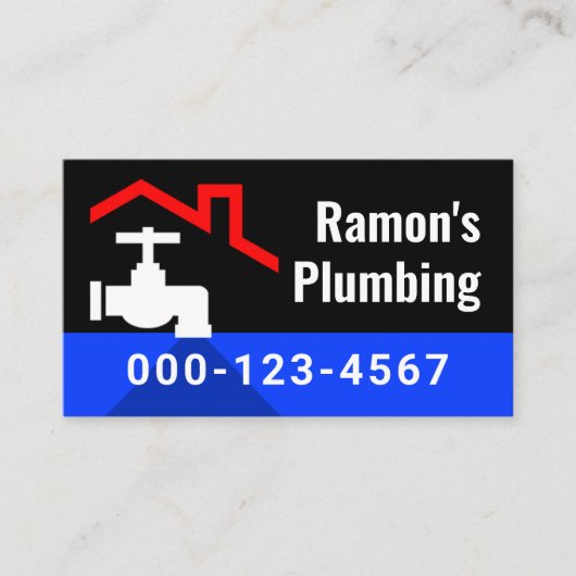 Red Roof With Leaking Faucet 名刺 (正面)